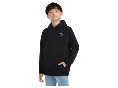 Abercrombie Essentials Fleece Hoodie (big Kid) Boy's Sweatshirt Anf Anthracite : 5-6 (little Kids), Cotton/polye In Black
