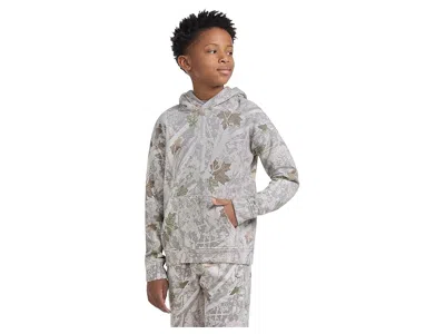 Abercrombie Essentials Fleece Hoodie (big Kid) Boy's Sweatshirt Anf Camo : 7-8 (big Kids), Cotton/polyester In Gray