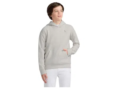 Abercrombie Essentials Fleece Hoodie (big Kid) Boy's Sweatshirt Pumice Stone : 13-14 (big Kids), Cotton/polyeste In Gray