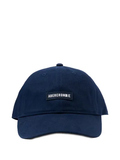 Abercrombie Fitch Kids' Logo Baseball Cap In Blue