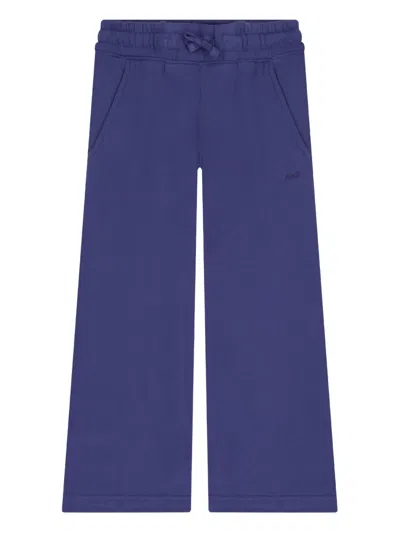 Abercrombie Fitch Kids' Logo Track Pants In Blue
