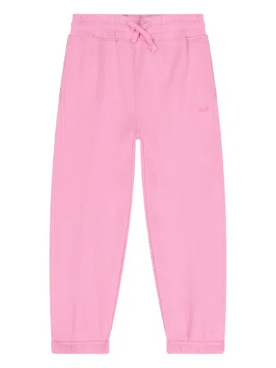 Abercrombie Fitch Kids' Logo Track Pants In Pink