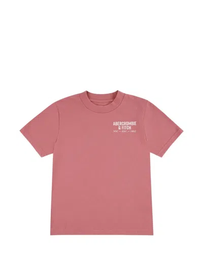 Abercrombie Fitch Kids' Nyc Est 1892 T-shirt In Pink