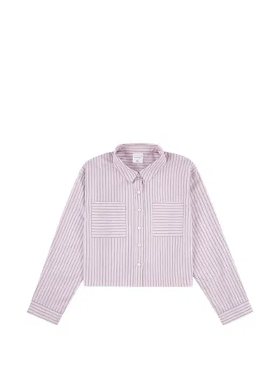 Abercrombie Fitch Kids' Striped Shirt In Pink