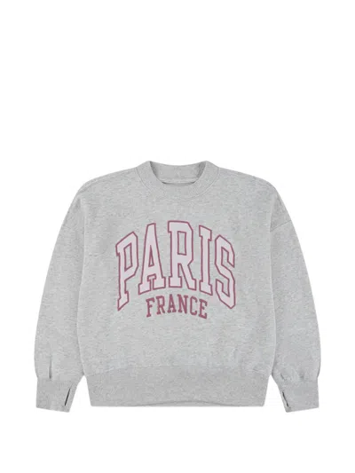 Abercrombie Fitch Kids' Thumbhole Crewneck Sweatshirt In Gray