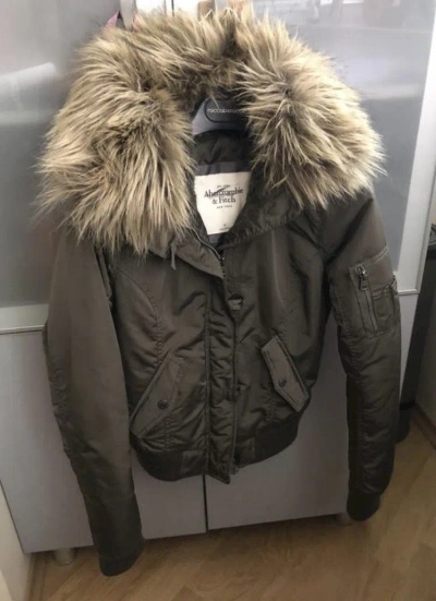 Pre-owned Abercrombie Fitch X Archival Clothing Abercrombie & Fitch Fur Jacket Ifsixwasnine Lgb Style In Khaki