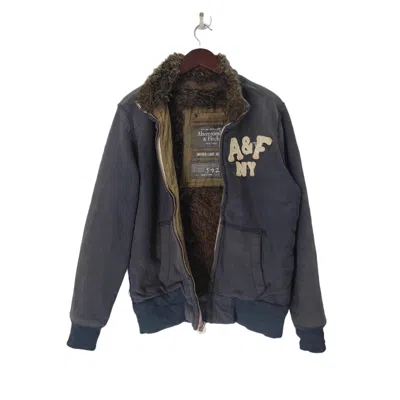 Pre-owned Abercrombie Fitch X If Six Was Nine Abercrombie Sherpa Faded Navy If6w9 Lgb Style (size Medium)