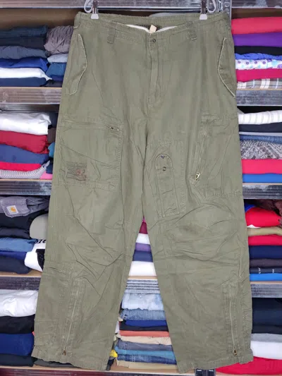Pre-owned Abercrombie Fitch X Vintage Abercrombie Multipocket Military Buggy Balloon Tactic Pants In Green