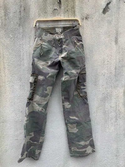 Pre-owned Abercrombie Fitch X Vintage Sunfaded Green Army Military Multipocket Style Like Travis In Miltary Green