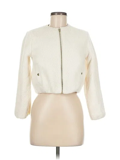 Pre-owned Abercrombie Fleece Jacket In Ivory