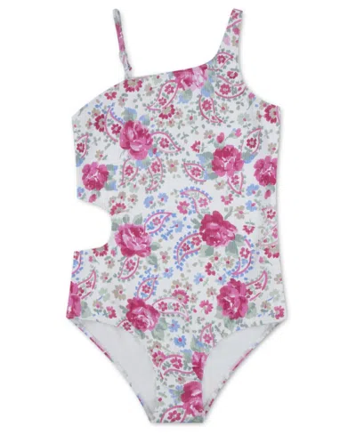 Abercrombie Kids' Girls' 5-17 Asymmetrical Cutout One-piece Swimsuit In Multi