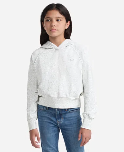 Abercrombie Kids' Girls Essential Full-zip Hooded Sweatshirt In Gray