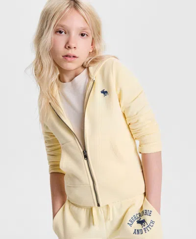 Abercrombie Kids' Girls' 5-14 Full-zip Hoodie In Yellow