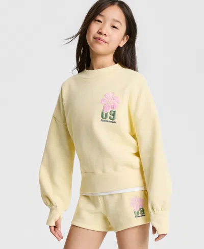 Abercrombie Kids' Girls' 5-16 Fashion Fleece Crewneck Sweatshirt In Pink