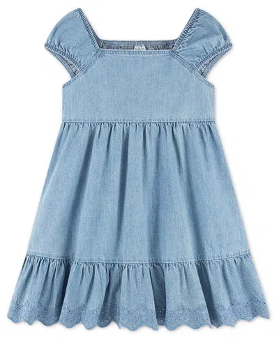 Abercrombie Kids' Girls' 5-16 Smocked Denim Dress In Blue