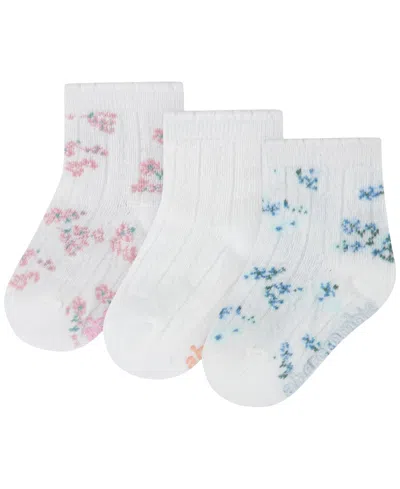 Abercrombie Kids' Girls' 6m-4t Crew Socks, 3-pack In White