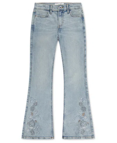 Abercrombie Kids' Girls' 7-16 Floral Trail Flare-leg Jeans In Blue