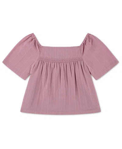 Abercrombie Kids' Girls' 7-16 Short-sleeve Boho Swing Top In Pink