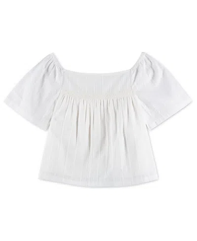 Abercrombie Kids' Girls' 7-16 Short-sleeve Boho Swing Top In White