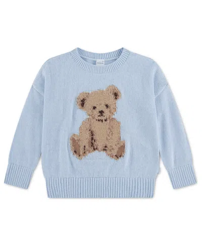 Abercrombie Babies' Girls' Bear Oversized Fit Sweater In Blue