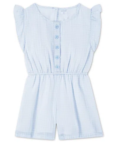 Abercrombie Babies' Girls' Crewneck Romper In Blue