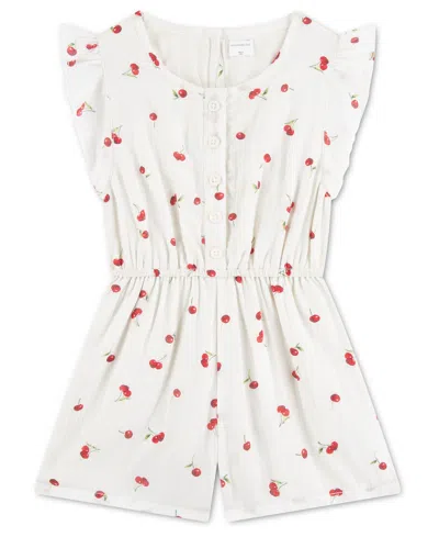 Abercrombie Babies' Girls' Crewneck Romper In White