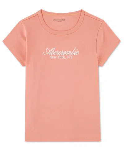 Abercrombie Kids' Girls' Crewneck T-shirt In Orange