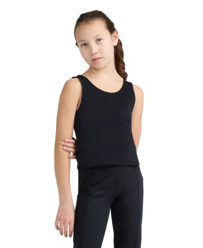 Abercrombie Kids' Girls' Cropped Sleeveless Active Tank Top In Black