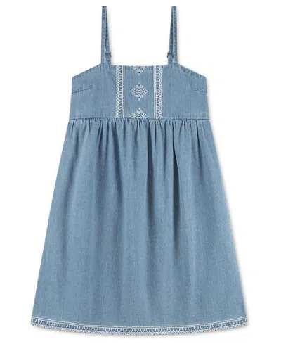 Abercrombie Kids' Girls' Denim Bandana Dress In Blue