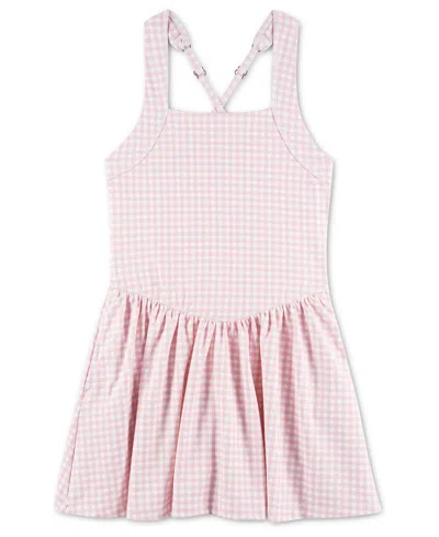 Abercrombie Kids' Girls' Drop Waist Printed Pull-on Mini Dress In Pink