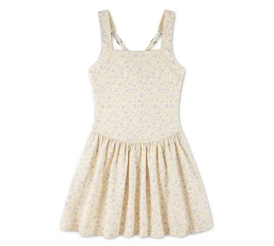 Abercrombie Kids' Girls' Drop Waist Printed Pull-on Mini Dress In Purple