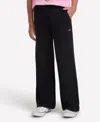 Abercrombie Girls Essential Fleece Wide-leg Pants In Black