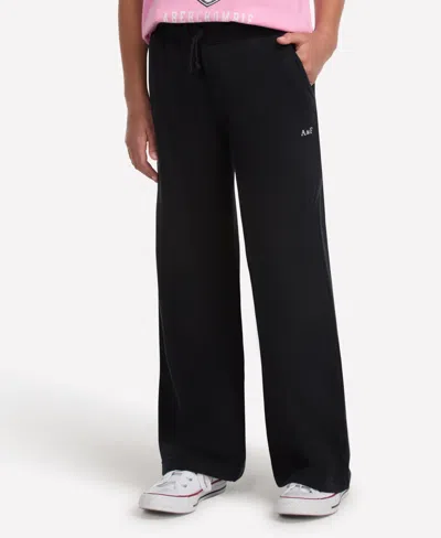 Abercrombie Kids' Girls Essential Fleece Wide-leg Pants In Black