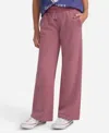 Abercrombie Girls Essential Fleece Wide-leg Pants In Pink