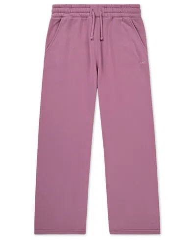 Abercrombie Kids' Girls Essential Fleece Wide-leg Pants In Pink