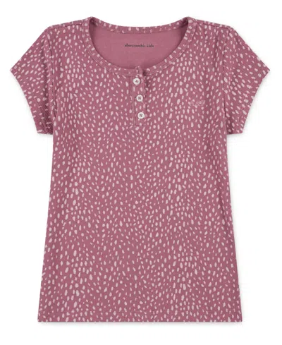 Abercrombie Kids' Girls Essential Henley T-shirt In Pink