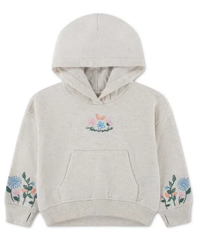 Abercrombie Babies' Girls' Essentials Embroidered Pullover Hoodie In Neutral