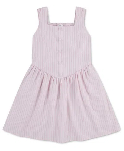 Abercrombie Kids' Girls' Faux Button Square Neck Mini Dress In Purple