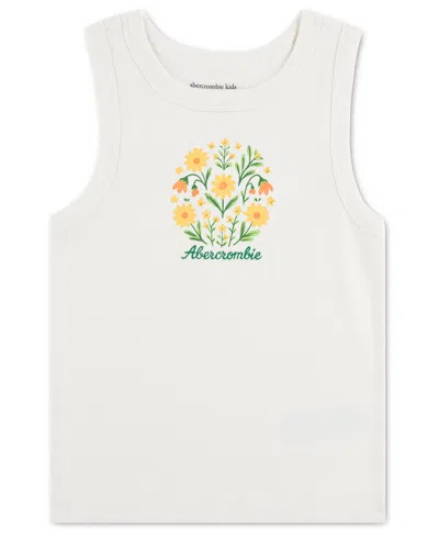 Abercrombie Kids' Girls' Floral Sleeveless Tank Top In White