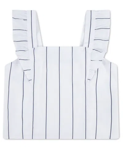 Abercrombie Kids' Girls' Flutter-sleeve Square Neck Top In White