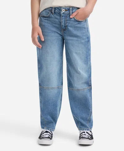 Abercrombie Kids' Girls High Rise Balloon Jeans In Blue