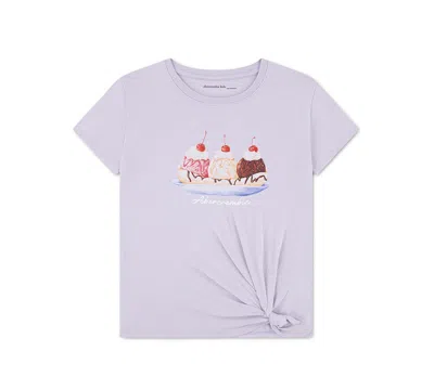Abercrombie Kids' Girls' Ice Cream Sundae Side Knot T-shirt In Purple