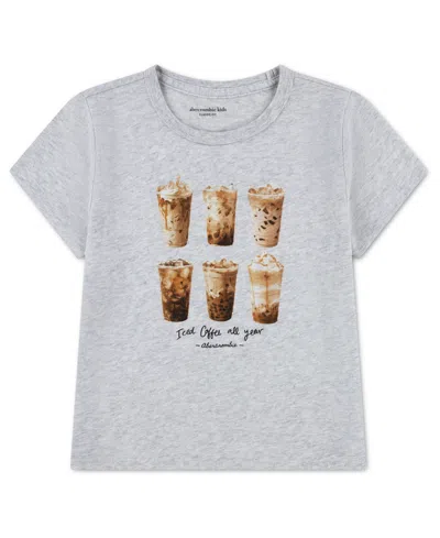 Abercrombie Kids' Girls' Iced Coffee Classic Crewneck T-shirt In Gray