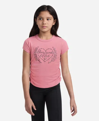 Abercrombie Kids' Girls Laurel Heart Baby T-shirt In Pink