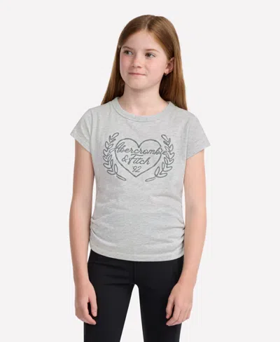 Abercrombie Kids' Girls Laurel Heart T-shirt In Gray
