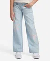 Abercrombie Girls Low-rise Embroidered Baggy Jeans In Blue