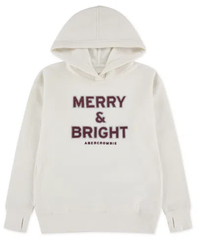 Abercrombie Kids' Girls Merry And Bright Pullover Hoodie In Neutral