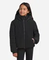 Abercrombie Girls Midweight Puffer Jacket In Black