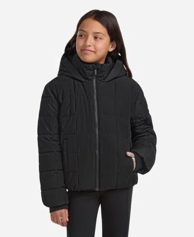 Abercrombie Kids' Girls Midweight Puffer Jacket In Black