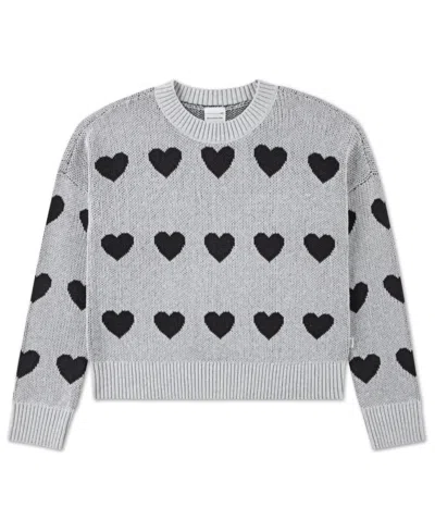 Abercrombie Kids' Girls Multi Heart Crew Sweater